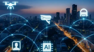 Interface da Google AI Edge Gallery sendo exibida em um notebook e um smartphone lado a lado, com destaque para os modelos de IA como detecção de objetos, classificação de poses e áudio, representando aplicações de inteligência artificial de borda em dispositivos locais.